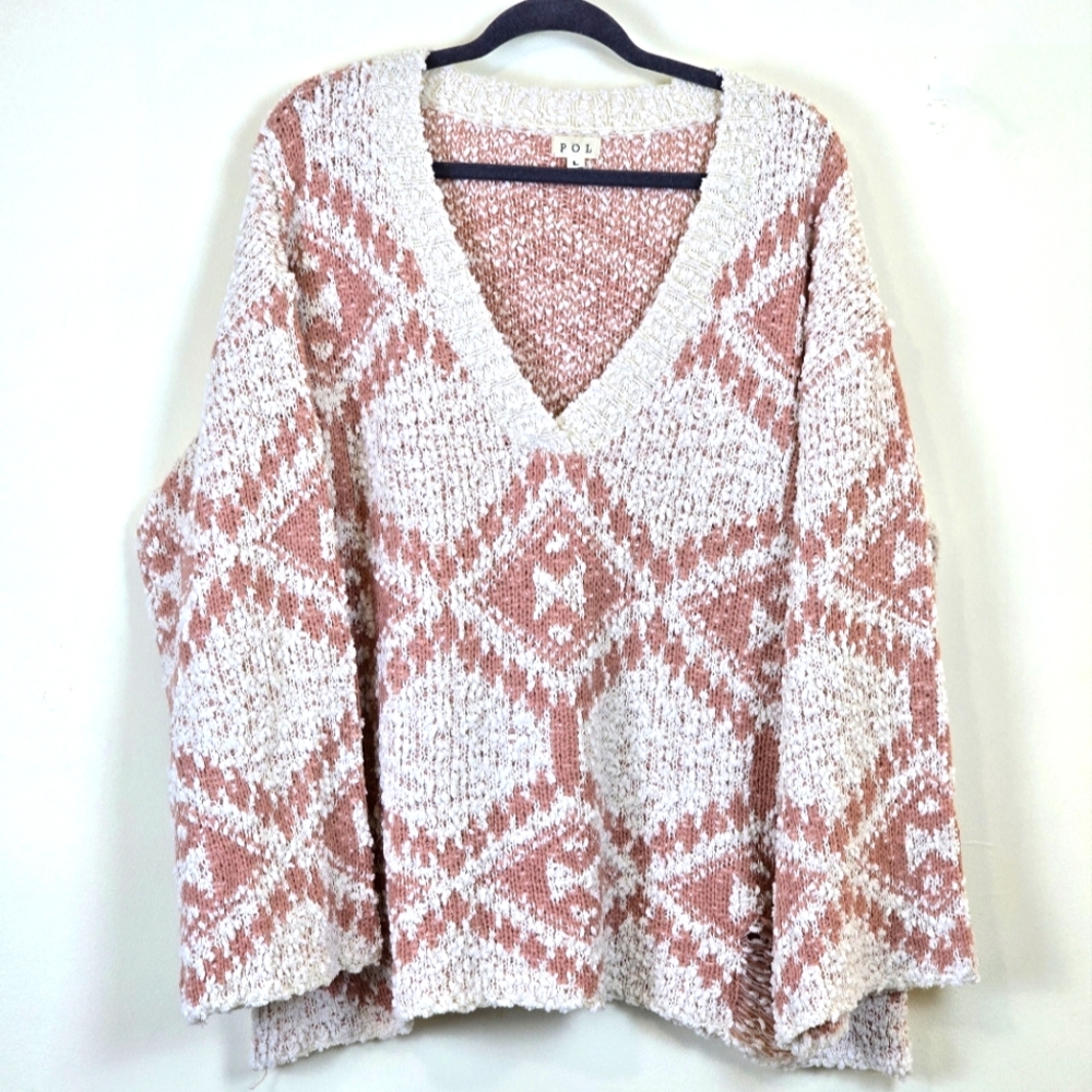 Pol Oversized Boho Pullover Sweater - image 1